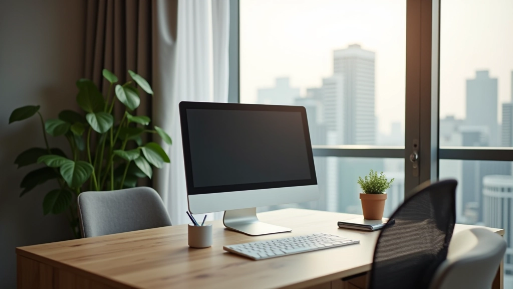 Modern apartment workspace