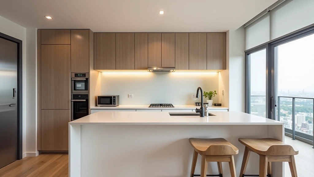 Modern kitchen and dining area with stainless steel appliances, breakfast bar, and open layout